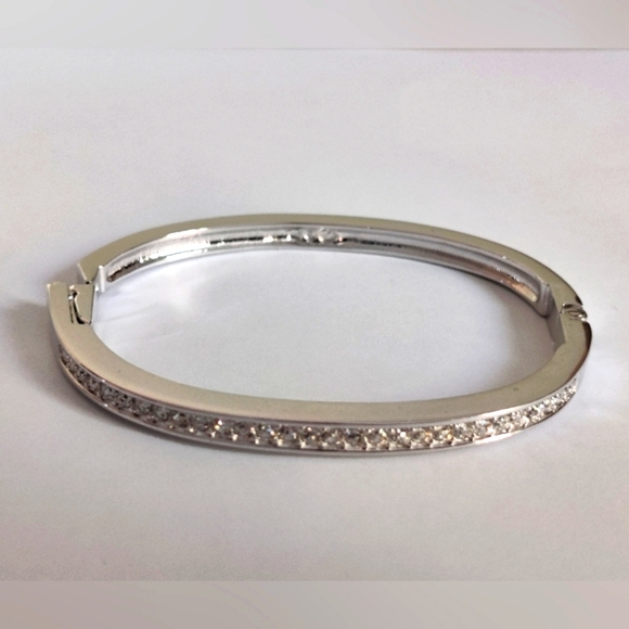 Swarovski Swan Mark Hinged Clamp Bracelet - Picture 5 of 16